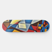 Abstraktes kubistisches Portrait-Skateboard Skateboard (Horizontal)