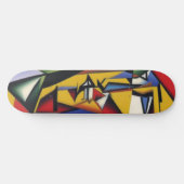 Abstraktes kubistisches Portrait-Skateboard Skateboard (Horizontal)