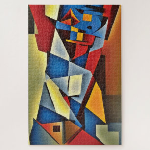 Abstraktes kubistisches Porträt-Puzzleteil Puzzle