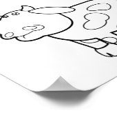Abstraktes Kühe- und Cartoon-Poster Poster (Ecke)