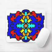 Abstraktes, kühnes Mandala Mousepad (Mit Mouse)