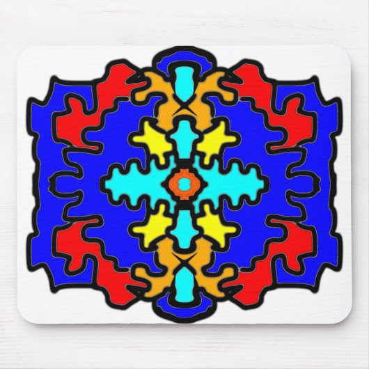 Abstraktes, kühnes Mandala Mousepad (Vorne)
