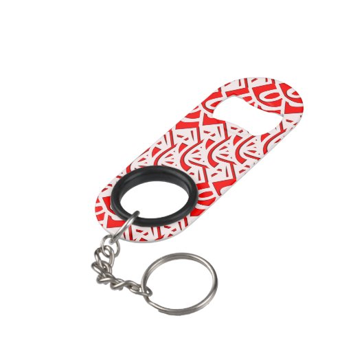 Abstraktes Kulturerbe Mini Flaschenöffner (Rückseite Schrägansicht)