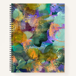 Abstraktes Kunst-Blumenfeld Spiralblock Notizblock