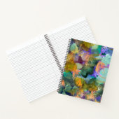 Abstraktes Kunst-Blumenfeld Spiralblock Notizblock (Innenseite)