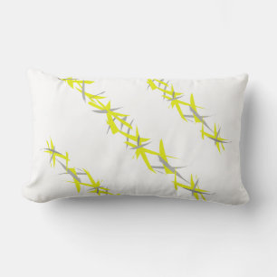 Abstraktes Kunst Gelb Grau Wurf Kissen