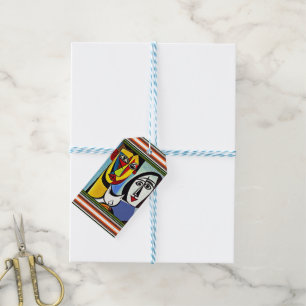 Abstraktes Kunst-Geschenk-Tag Geschenkanhänger