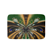 Abstraktes Kunst-Grün und Brown-Muster Badematte (Vorderseite)