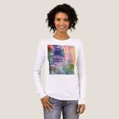 Abstraktes Kunst Langarmshirt Tri-Blend Shirt (Vorderseite voll)