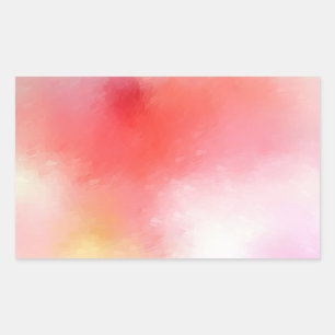 Abstraktes Kunst-Leer-template in Rosa Rot Orange  Rechteckiger Aufkleber