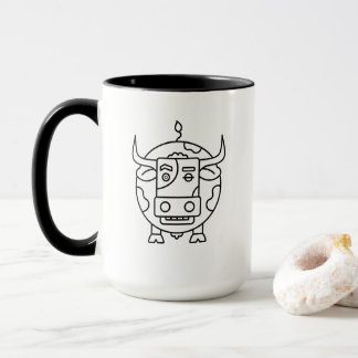 Abstraktes Kunst-Mug Clueless Bull Tasse