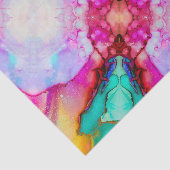 Abstraktes Kunst-Rosa-Jade-Grün-Opalseidenpapier Seidenpapier (Ausschnitt)