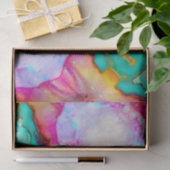 Abstraktes Kunst-Rosa-Jade-Grün-Opalseidenpapier Seidenpapier (Geschenk)