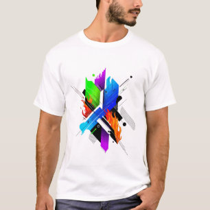 Abstraktes Kunst-T-Shirt – Einzigartiges modernes T-Shirt