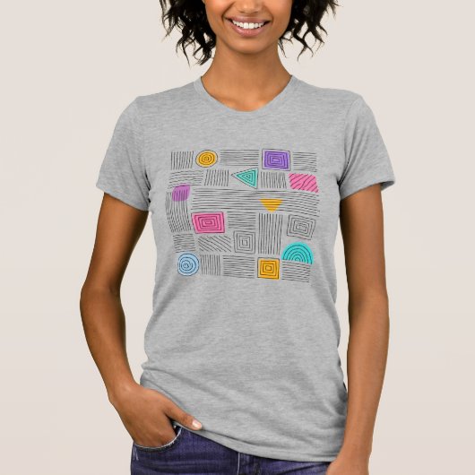 Abstraktes Kunst Unikates Authentisches Design T-S T-Shirt (Vorderseite)