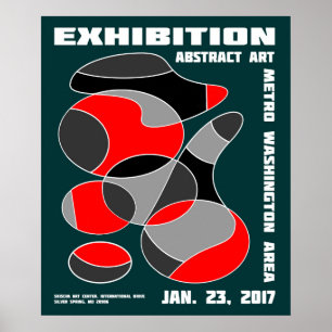 Abstraktes Kunstausstellungs-Plakat #1 Poster