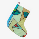 abstraktes Kunstbild Großer Weihnachtsstrumpf (Vorderansicht (hängend))
