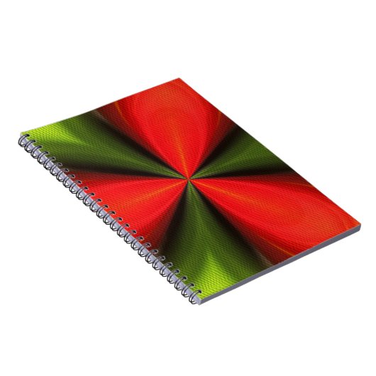 Abstraktes Kunstbuch in Rot und Grün Notizblock (Rechte Seite)
