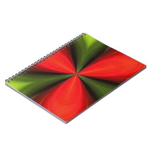 Abstraktes Kunstbuch in Rot und Grün Notizblock (Linke Seite)