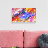 Abstraktes Kunstdesign in Blau-Gelb-Rot-Multicolor Leinwanddruck (Insitu (Wohnzimmer))