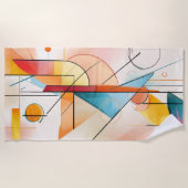 Abstraktes Kunstdesign in Reds & Orangen Strandtuch (Vorderseite)