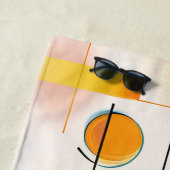 Abstraktes Kunstdesign in Reds & Orangen Strandtuch (Beispiel)