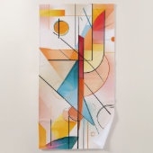 Abstraktes Kunstdesign in Reds & Orangen Strandtuch (Vorderseite)