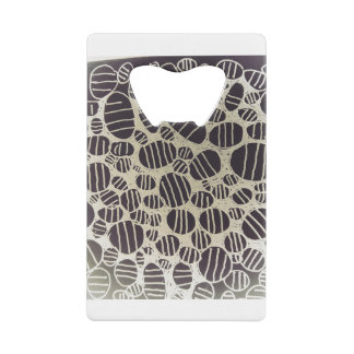 Abstraktes Kunstdesign in Schwarzweiß Geldbeutel Flaschenöffner