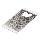 Abstraktes Kunstdesign in Schwarzweiß Geldbeutel Flaschenöffner (Vorderseite Schrägansicht)