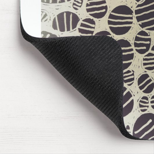 Abstraktes Kunstdesign in Schwarzweiß Mousepad (Ecke)