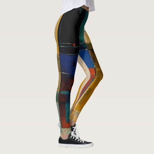 Abstraktes Kunstdesign Leggings (Rechts)