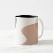 Abstraktes Kunstdesign Lila Zweifarbige Tasse (VorderseiteRechts)