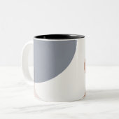 Abstraktes Kunstdesign Lila Zweifarbige Tasse (Vorderseite Links)