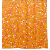 Abstraktes Kunstdesign Orange Foliage Duschvorhang (Vorderseite)