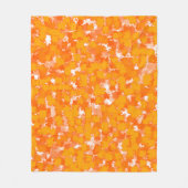 Abstraktes Kunstdesign Orange Foliage Fleecedecke (Vorderseite)