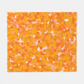 Abstraktes Kunstdesign Orange Foliage Fleecedecke (Vorderseite (Horizontal))
