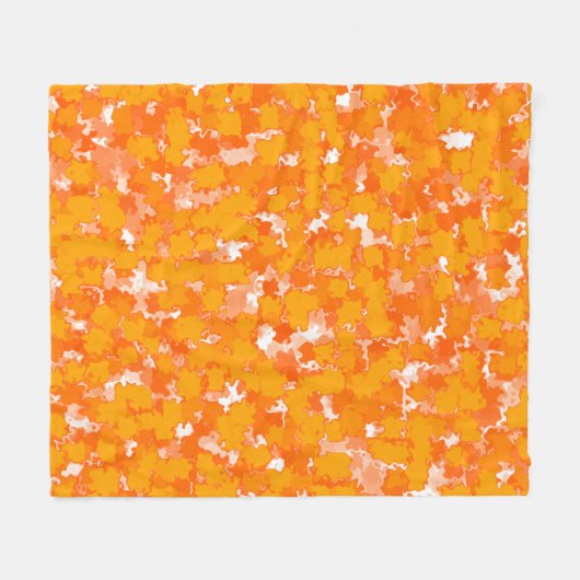 Abstraktes Kunstdesign Orange Foliage Fleecedecke (Vorderseite (Horizontal))
