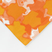 Abstraktes Kunstdesign Orange Foliage Fleecedecke (Ecke)