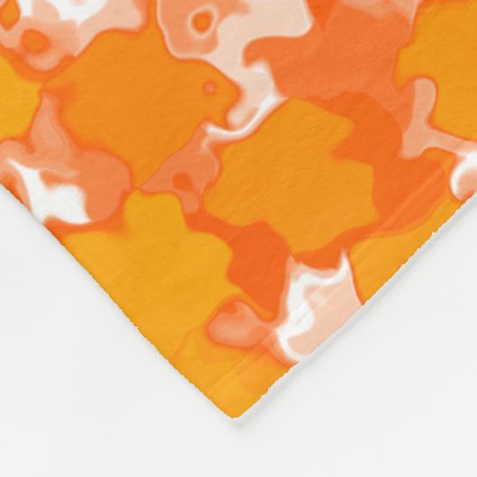Abstraktes Kunstdesign Orange Foliage Fleecedecke (Ecke)