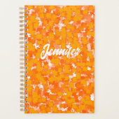 Abstraktes Kunstdesign Orange Foliage Planer (Vorderseite)