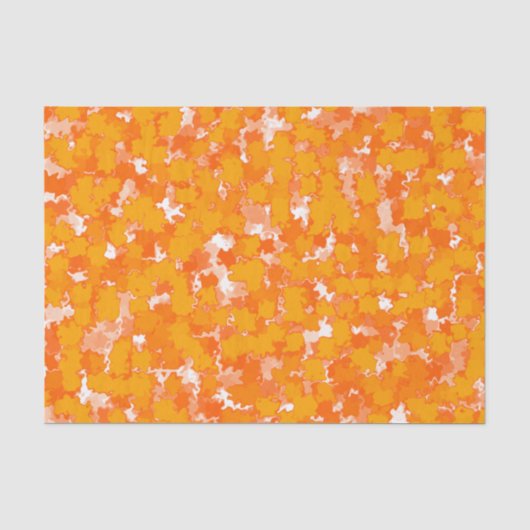 Abstraktes Kunstdesign Orange Foliage Seidenpapier (Vorderseite)