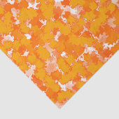 Abstraktes Kunstdesign Orange Foliage Seidenpapier (Ausschnitt)