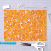 Abstraktes Kunstdesign Orange Foliage Seidenpapier (Handwerk)
