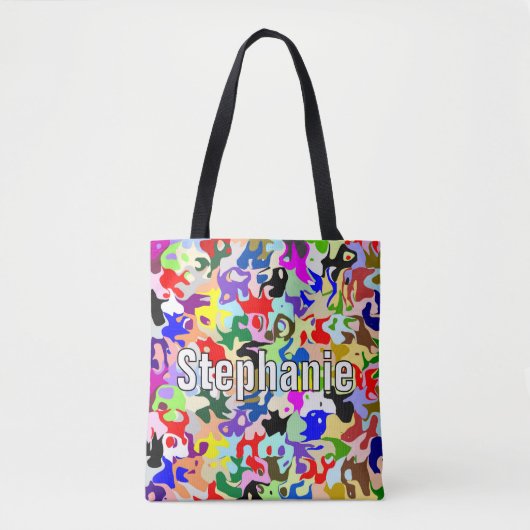 Abstraktes Kunstdesign Personalisiert Tasche (Vorderseite)