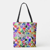 Abstraktes Kunstdesign Personalisiert Tasche (Rückseite)