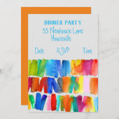 abstraktes Kunstfestival Moderne Kunst Party Einladung (Vorne/Hinten)