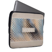 Abstraktes Kunstglas Dots Tech Design Laptop-Sieb Laptopschutzhülle (Vorne Rechts)