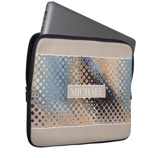 Abstraktes Kunstglas Dots Tech Design Laptop-Sieb Laptopschutzhülle (Vorne Rechts)