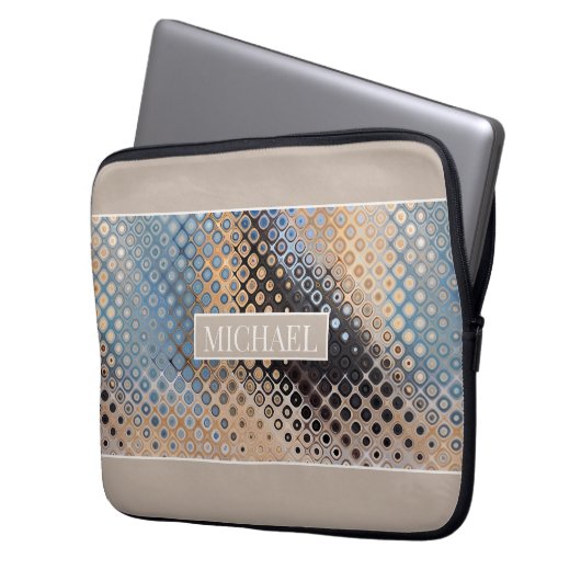 Abstraktes Kunstglas Dots Tech Design Laptop-Sieb Laptopschutzhülle (Vorderseite Links)