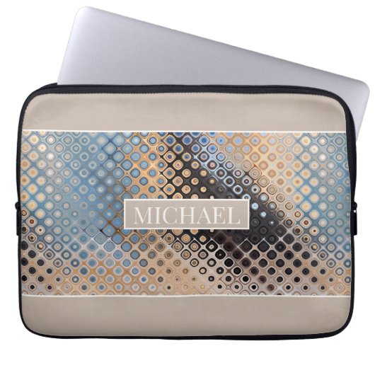 Abstraktes Kunstglas Dots Tech Design Laptop-Sieb Laptopschutzhülle (Vorderseite)